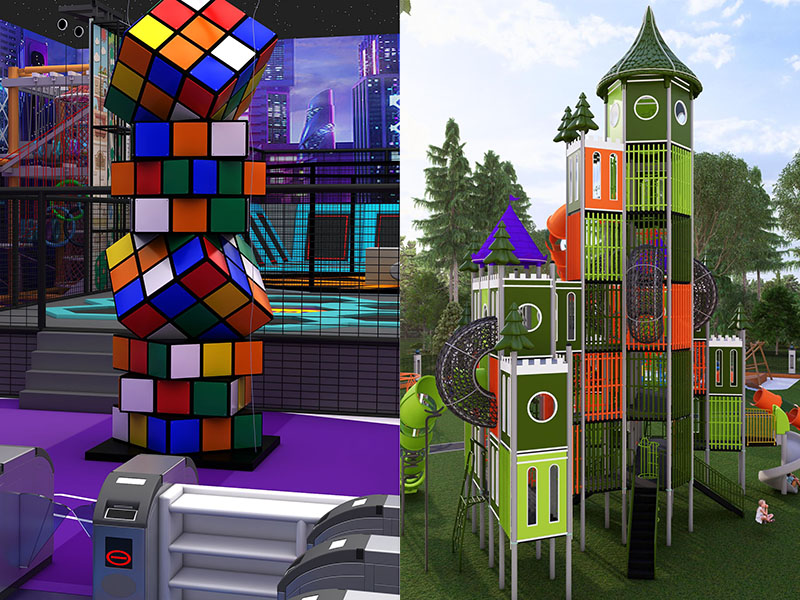 Custom indoor and outdoor playground