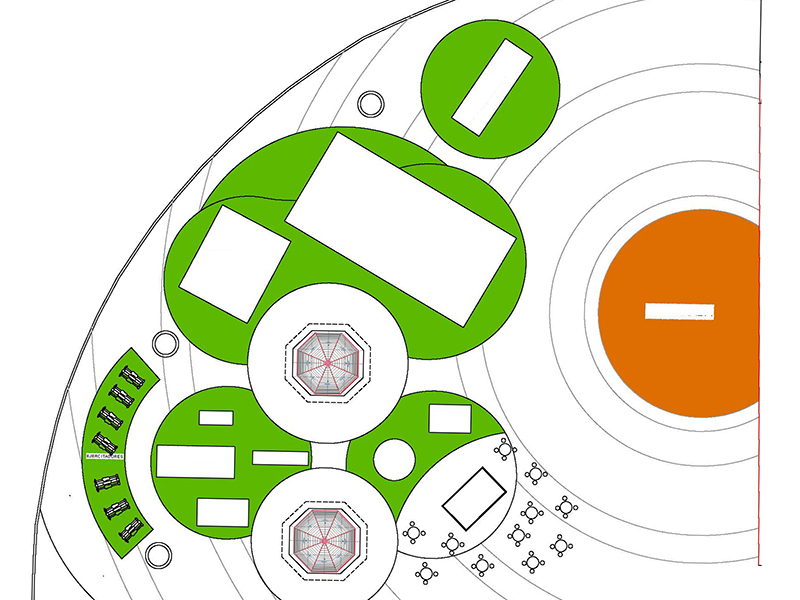 Blueprint of freestanding layout