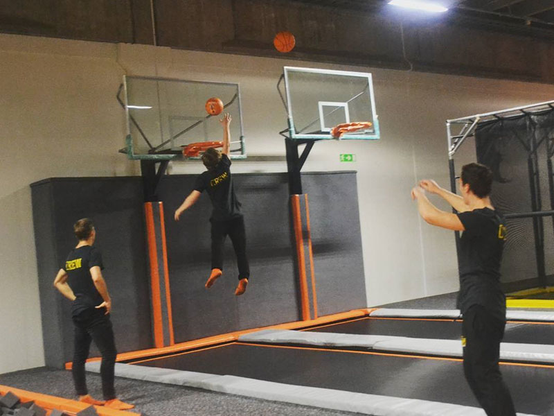 rectangle trampoline basketball