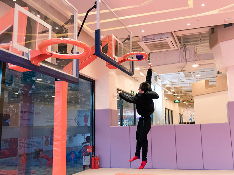 trampoline basketball set