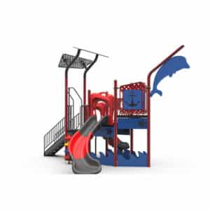 Commercial metal playground slides