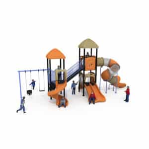 Outdoor playset with installation
